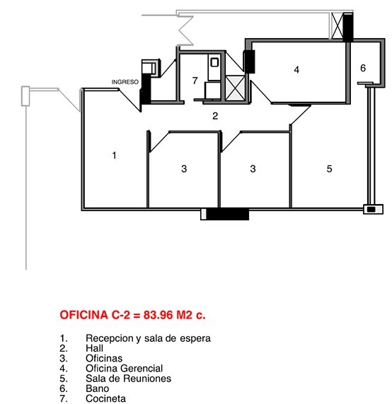 Oficina en VentaExclusiva Oficina En Venta en Torre Duo de 84 M2 6 dormitorios 1 baños  Foto 1